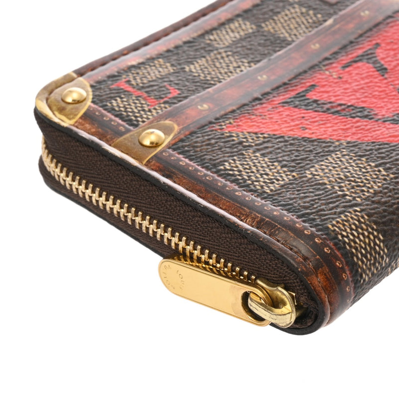 LOUIS VUITTON ルイヴィトン トランクタイム ジッピーコインパース ブラウン M52745 ユニセックス PVC/レザー コインケース ABランク 中古 銀蔵