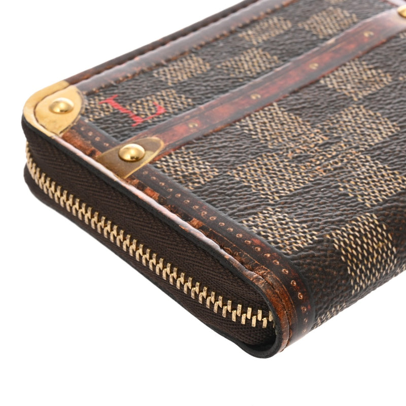 LOUIS VUITTON ルイヴィトン トランクタイム ジッピーコインパース ブラウン M52745 ユニセックス PVC/レザー コインケース ABランク 中古 銀蔵