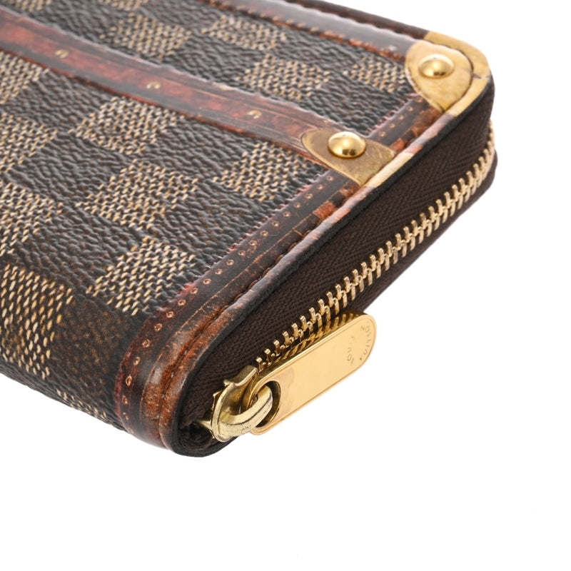 LOUIS VUITTON ルイヴィトン トランクタイム ジッピーコインパース ブラウン M52745 ユニセックス PVC/レザー コインケース ABランク 中古 銀蔵