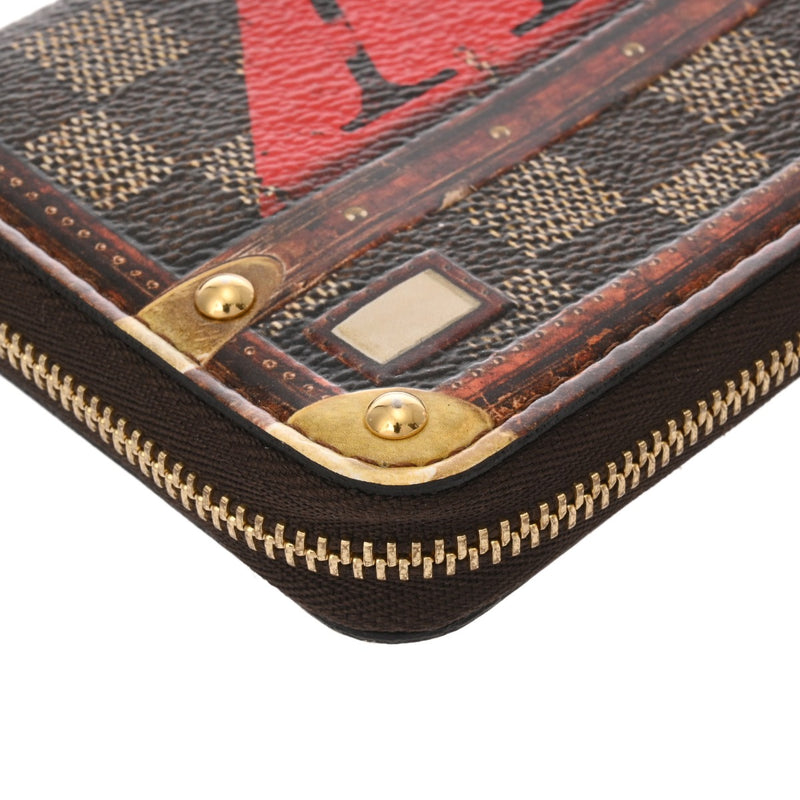 LOUIS VUITTON ルイヴィトン トランクタイム ジッピーコインパース ブラウン M52745 ユニセックス PVC/レザー コインケース ABランク 中古 銀蔵