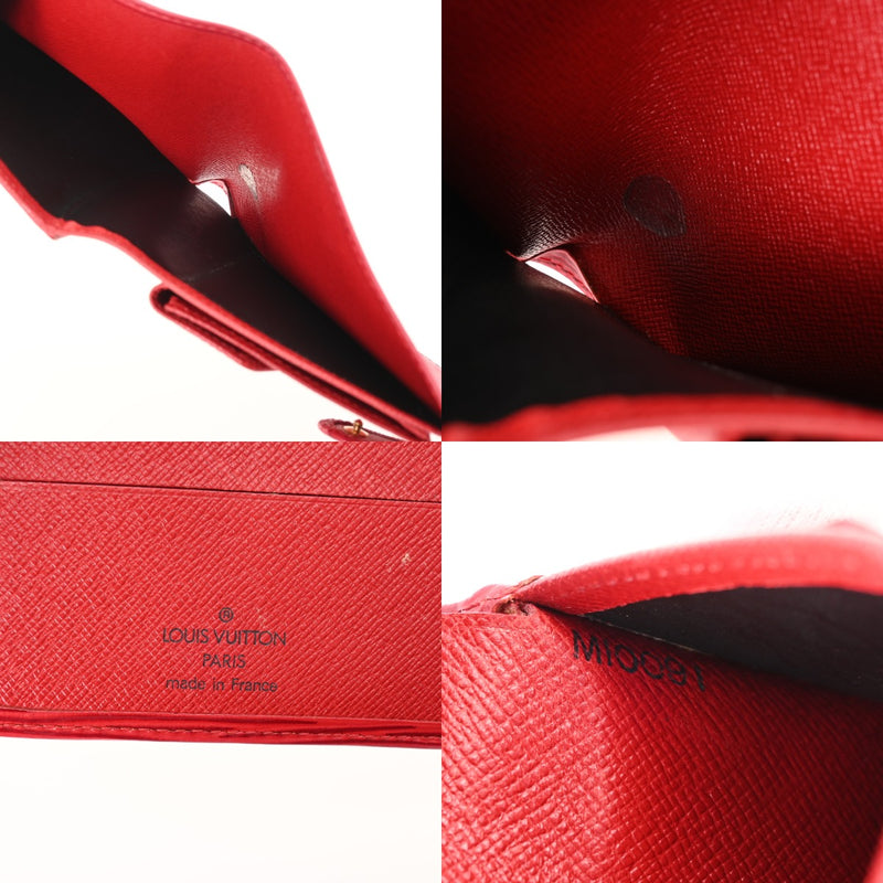 LOUIS VUITTON ルイヴィトン エピ ポルトビエ コンパクト レッド M63557 メンズ エピレザー 二つ折り財布 Bランク 中古 銀蔵