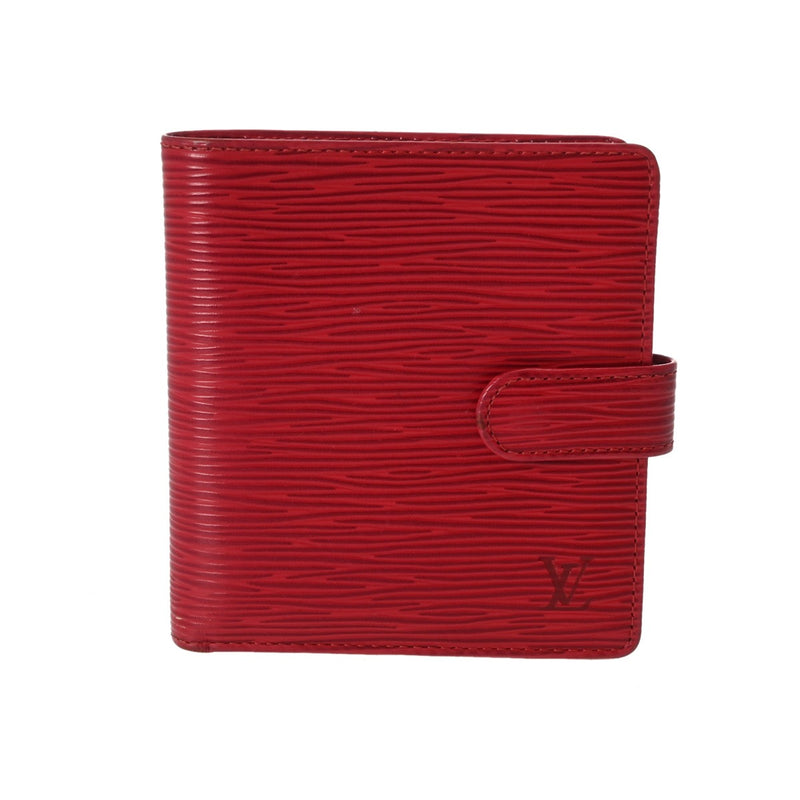 LOUIS VUITTON ルイヴィトン エピ ポルトビエ コンパクト レッド M63557 メンズ エピレザー 二つ折り財布 Bランク 中古 銀蔵