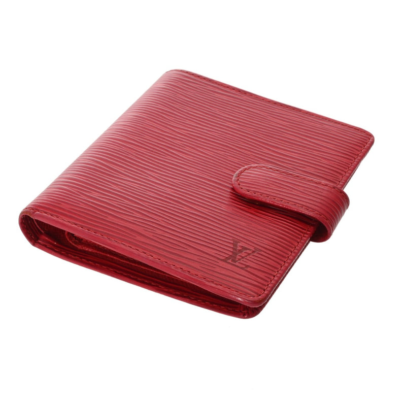 LOUIS VUITTON ルイヴィトン エピ ポルトビエ コンパクト レッド M63557 メンズ エピレザー 二つ折り財布 Bランク 中古 銀蔵