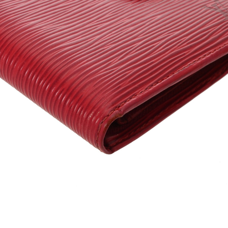 LOUIS VUITTON ルイヴィトン エピ ポルトビエ コンパクト レッド M63557 メンズ エピレザー 二つ折り財布 Bランク 中古 銀蔵