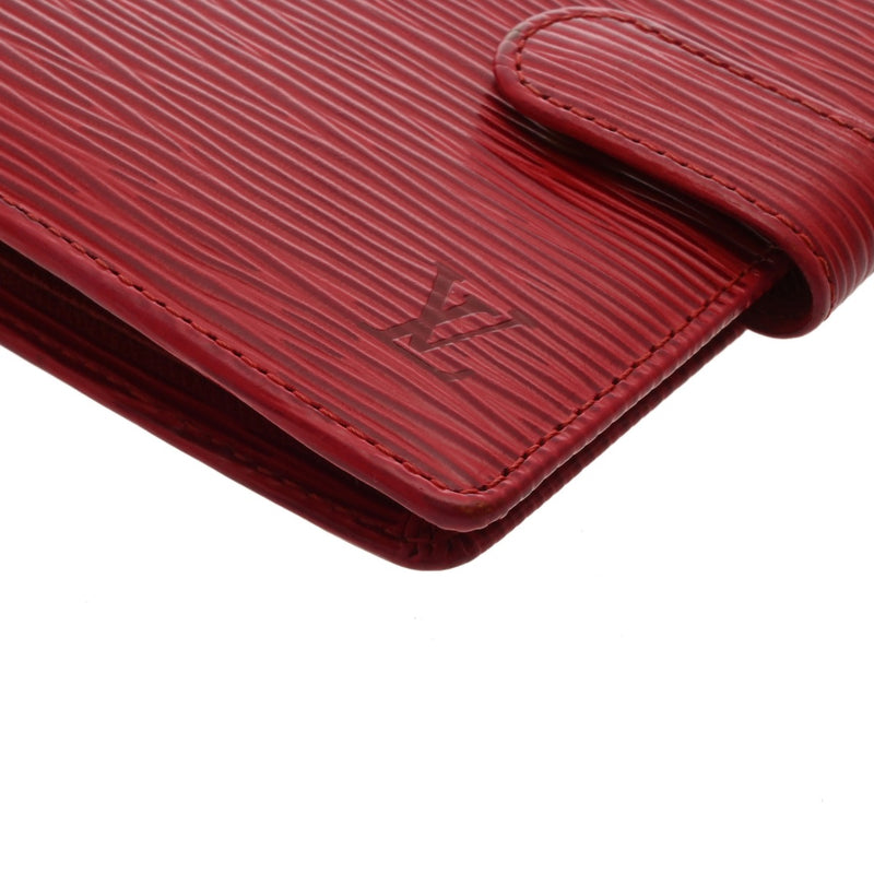 LOUIS VUITTON ルイヴィトン エピ ポルトビエ コンパクト レッド M63557 メンズ エピレザー 二つ折り財布 Bランク 中古 銀蔵