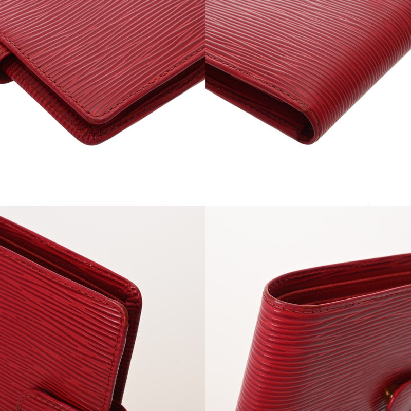 LOUIS VUITTON ルイヴィトン エピ ポルトビエ コンパクト レッド M63557 メンズ エピレザー 二つ折り財布 Bランク 中古 銀蔵