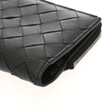 BOTTEGAVENETA ボッテガヴェネタ 二つ折りファスナーウォレット 黒 ユニセックス カーフ 二つ折り財布 Bランク 中古 銀蔵
