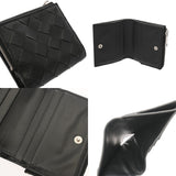 BOTTEGAVENETA ボッテガヴェネタ 二つ折りファスナーウォレット 黒 ユニセックス カーフ 二つ折り財布 Bランク 中古 銀蔵