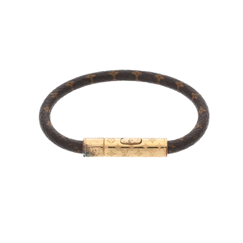 LOUIS VUITTON ルイヴィトン LVコンフィデンシャル ブラウン M8274F レディース レザー ブレスレット Aランク 中古 銀蔵