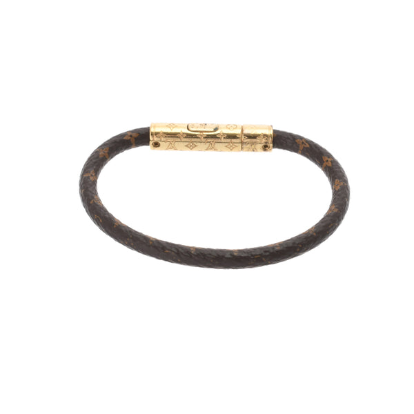 LOUIS VUITTON ルイヴィトン LVコンフィデンシャル ブラウン M8274F レディース レザー ブレスレット Aランク 中古 銀蔵