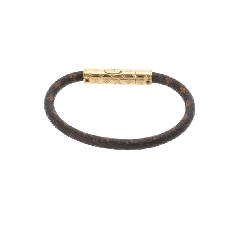 LOUIS VUITTON ルイヴィトン LVコンフィデンシャル ブラウン M8274F レディース レザー ブレスレット Aランク 中古 銀蔵