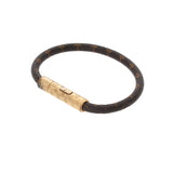 LOUIS VUITTON ルイヴィトン LVコンフィデンシャル ブラウン M8274F レディース レザー ブレスレット Aランク 中古 銀蔵