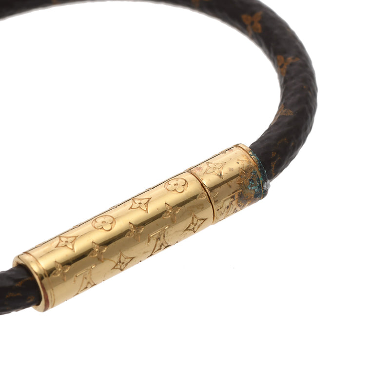LOUIS VUITTON ルイヴィトン LVコンフィデンシャル ブラウン M8274F レディース レザー ブレスレット Aランク 中古 銀蔵