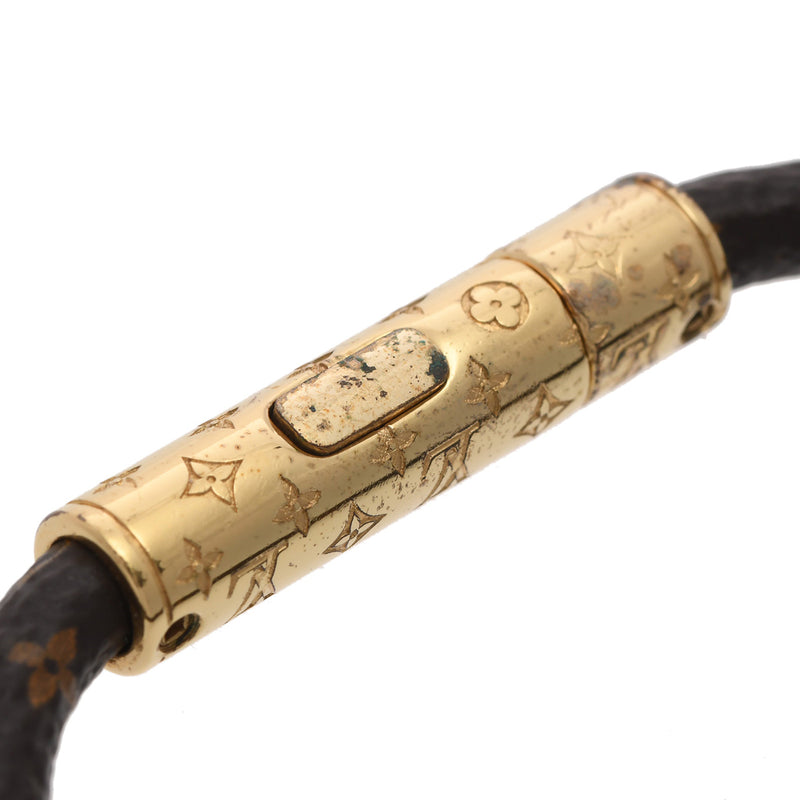 LOUIS VUITTON ルイヴィトン LVコンフィデンシャル ブラウン M8274F レディース レザー ブレスレット Aランク 中古 銀蔵
