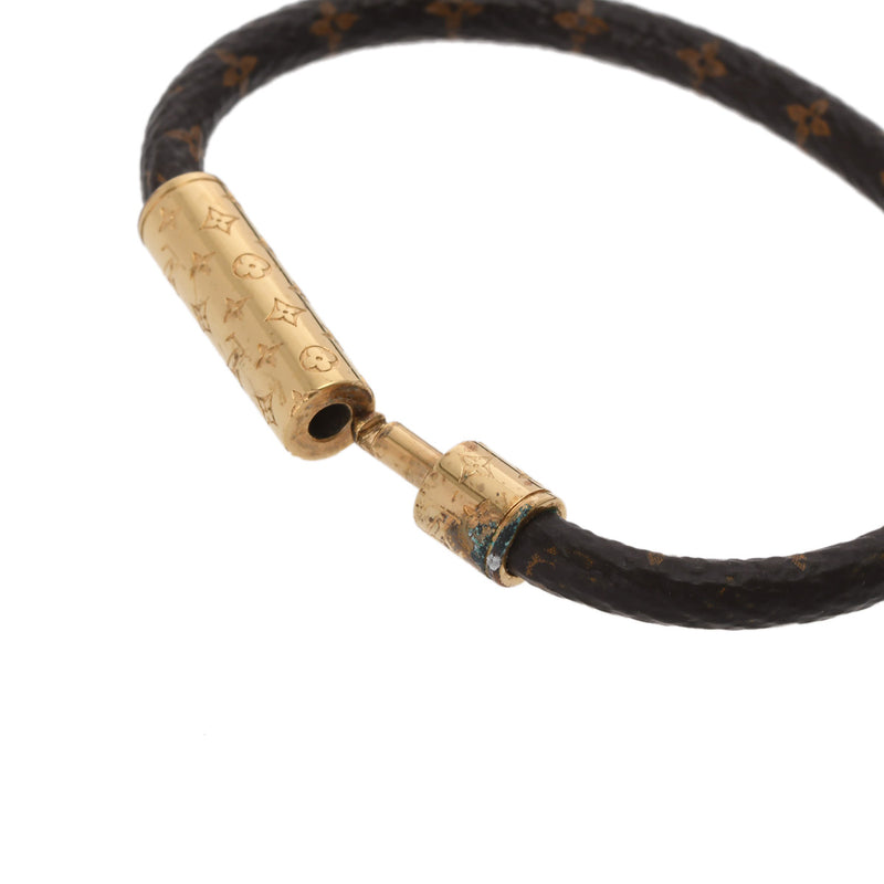 LOUIS VUITTON ルイヴィトン LVコンフィデンシャル ブラウン M8274F レディース レザー ブレスレット Aランク 中古 銀蔵