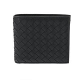 BOTTEGAVENETA ボッテガヴェネタ イントレチャート ウォレット 黒 メンズ カーフ 二つ折り財布 未使用 銀蔵