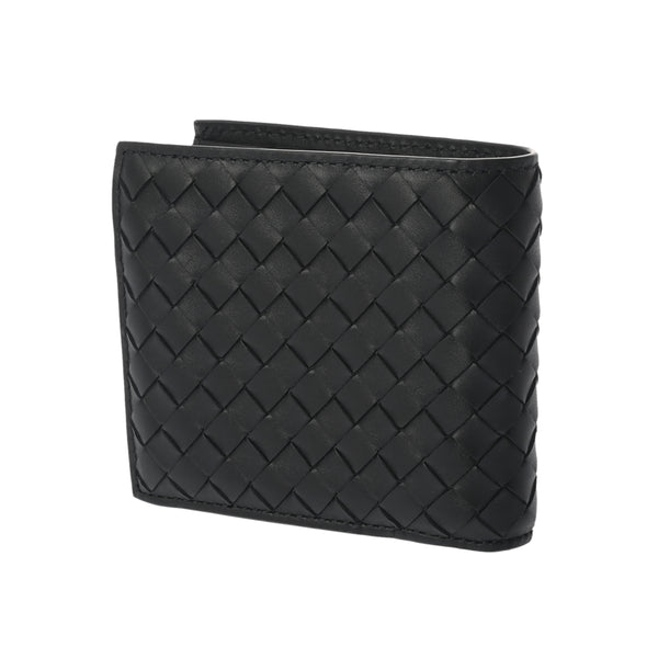 BOTTEGAVENETA ボッテガヴェネタ イントレチャート ウォレット 黒 メンズ カーフ 二つ折り財布 未使用 銀蔵