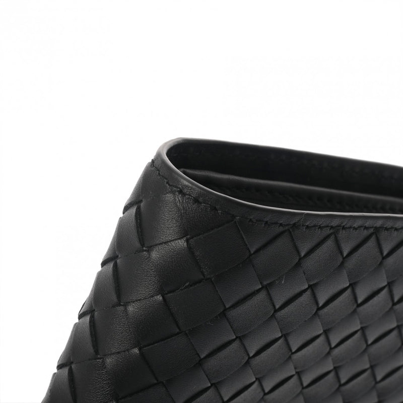 BOTTEGAVENETA ボッテガヴェネタ イントレチャート ウォレット 黒 メンズ カーフ 二つ折り財布 未使用 銀蔵