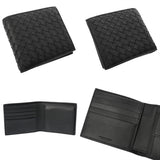 BOTTEGAVENETA ボッテガヴェネタ イントレチャート ウォレット 黒 メンズ カーフ 二つ折り財布 未使用 銀蔵