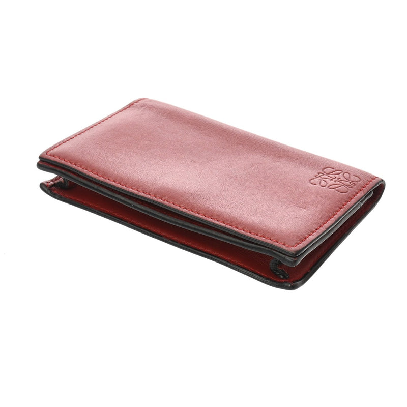 LOEWE ロエベ カードケース 赤 レディース レザー カードケース Bランク 中古 銀蔵
