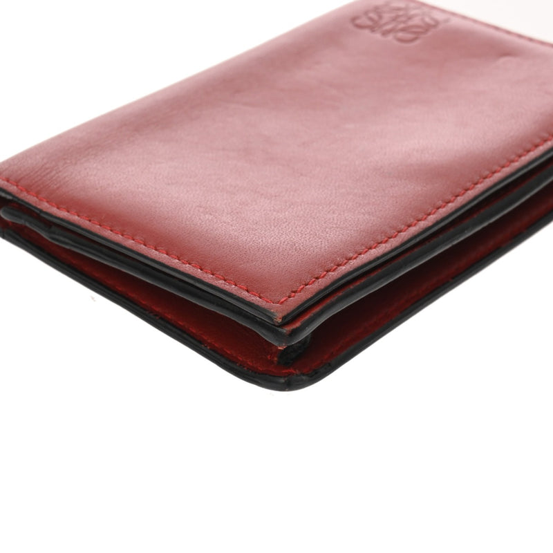 LOEWE ロエベ カードケース 赤 レディース レザー カードケース Bランク 中古 銀蔵