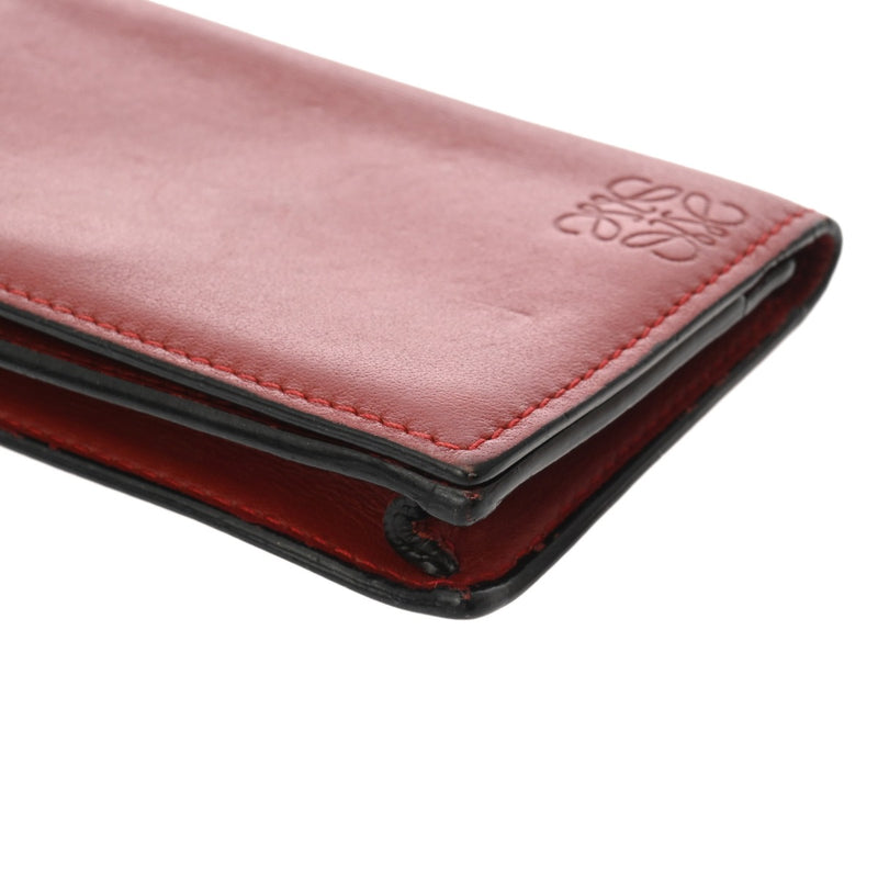 LOEWE ロエベ カードケース 赤 レディース レザー カードケース Bランク 中古 銀蔵