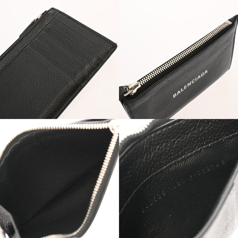BALENCIAGA バレンシアガ カードコインケース ブラック 640535 メンズ レザー コインケース ABランク 中古 銀蔵