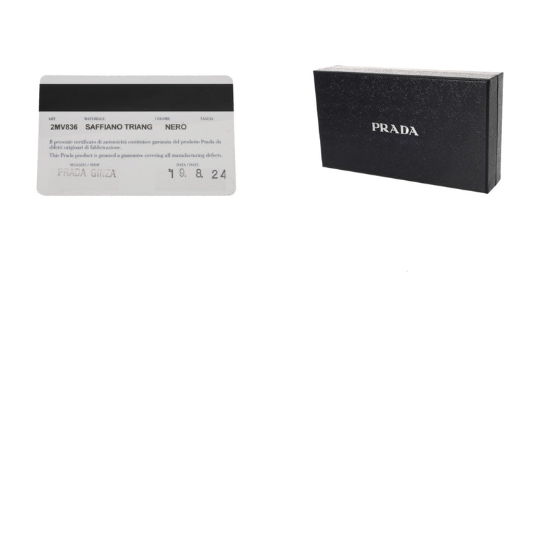 PRADA プラダ サフィアーノ ファスナー ブラック 2MV836 メンズ 長財布 Bランク 中古 銀蔵