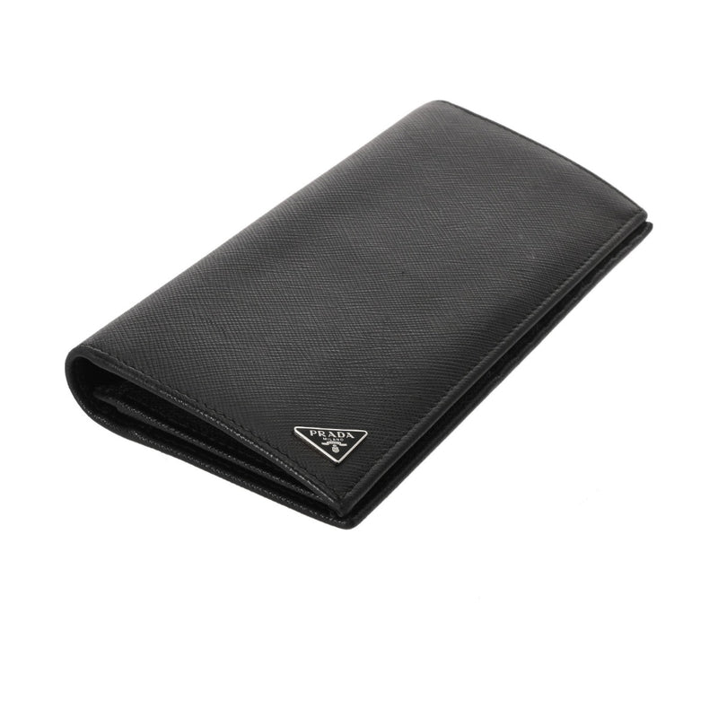 PRADA プラダ サフィアーノ ファスナー ブラック 2MV836 メンズ 長財布 Bランク 中古 銀蔵