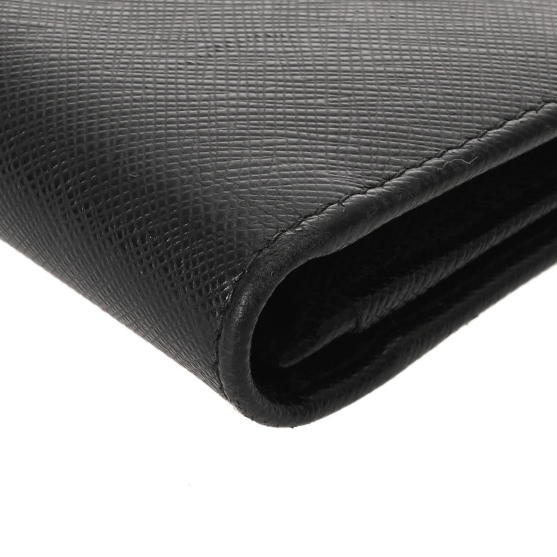 PRADA プラダ サフィアーノ ファスナー ブラック 2MV836 メンズ 長財布 Bランク 中古 銀蔵