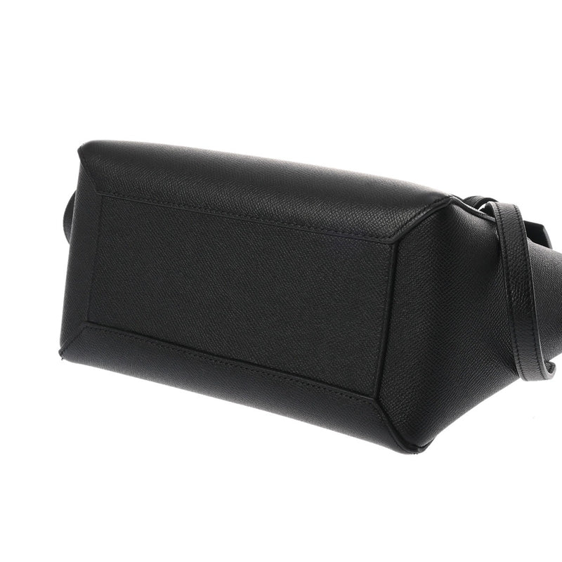 CELINE セリーヌ ベルトバッグ ナノ ブラック レディース レザー ハンドバッグ Aランク 中古 銀蔵