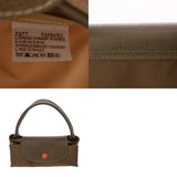LONGCHAMP ロンシャン プリアージュ カーキ/オレンジ レディース ナイロン ハンドバッグ ABランク 中古 銀蔵