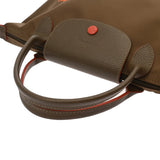 LONGCHAMP ロンシャン プリアージュ カーキ/オレンジ レディース ナイロン ハンドバッグ ABランク 中古 銀蔵