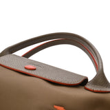 LONGCHAMP ロンシャン プリアージュ カーキ/オレンジ レディース ナイロン ハンドバッグ ABランク 中古 銀蔵