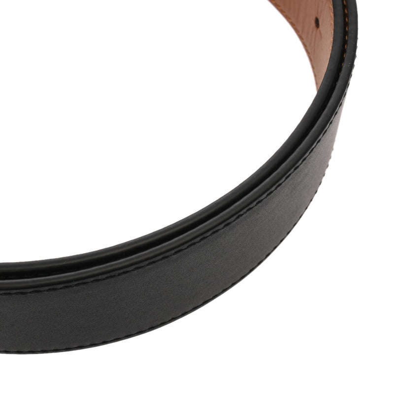 LOEWE ロエベ アナグラム 85cm リバーシブル 黒/タン ユニセックス カーフ ベルト Aランク 中古 銀蔵