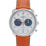 エルメス アルソー クロノグラフ AR15.910 シルバーホワイト メンズ 腕時計 自動巻き 銀蔵