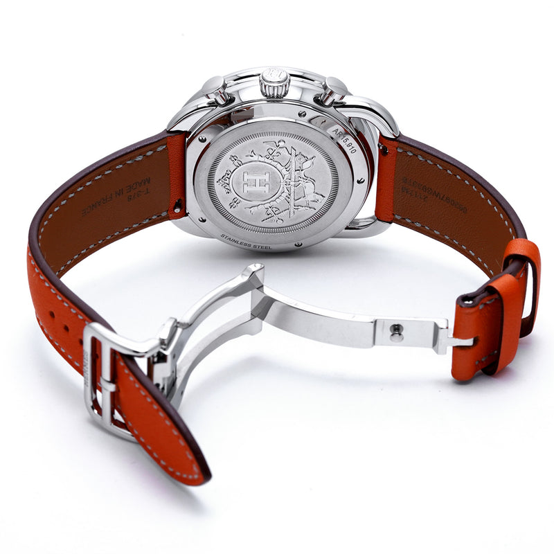 エルメス アルソー クロノグラフ AR15.910 シルバーホワイト メンズ 腕時計 自動巻き 銀蔵