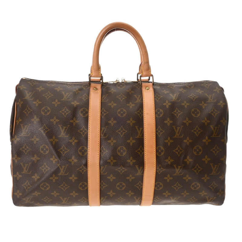 LOUIS VUITTON ルイヴィトン モノグラム キーポル 45 ブラウン M41428 ユニセックス モノグラムキャンバス ボストンバッグ Bランク 中古 銀蔵