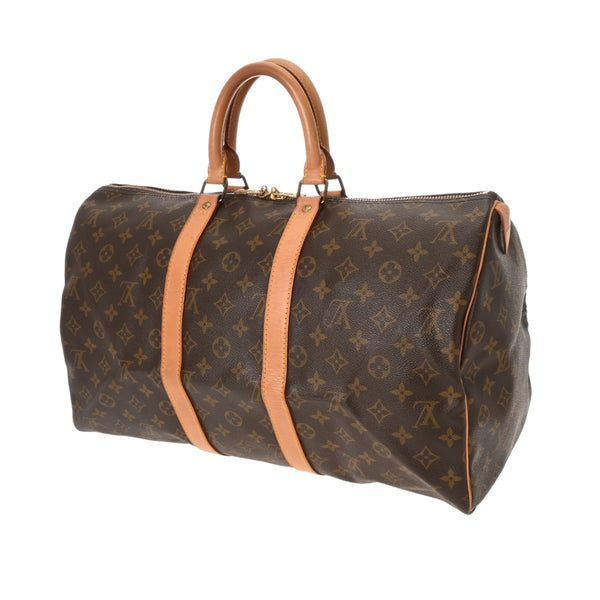 LOUIS VUITTON ルイヴィトン モノグラム キーポル 45 ブラウン M41428 ユニセックス モノグラムキャンバス ボストンバッグ Bランク 中古 銀蔵