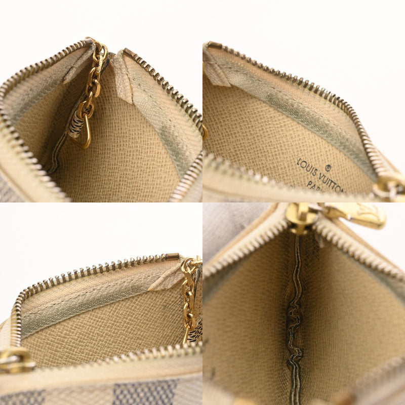 LOUIS VUITTON ルイヴィトン ダミエアズール ポシェットクレ 白 N62659 ユニセックス ダミエアズールキャンバス コインケース Bランク 中古 銀蔵