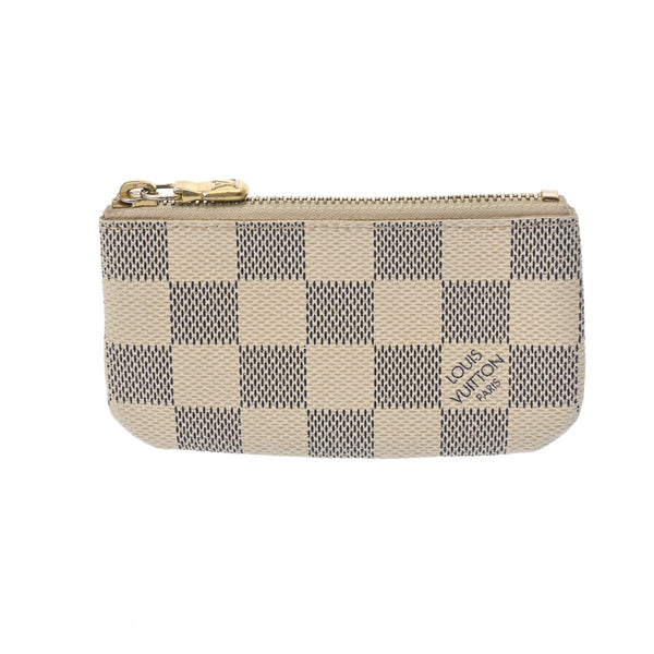 LOUIS VUITTON ルイヴィトン ダミエアズール ポシェットクレ 白 N62659 ユニセックス ダミエアズールキャンバス コインケース Bランク 中古 銀蔵