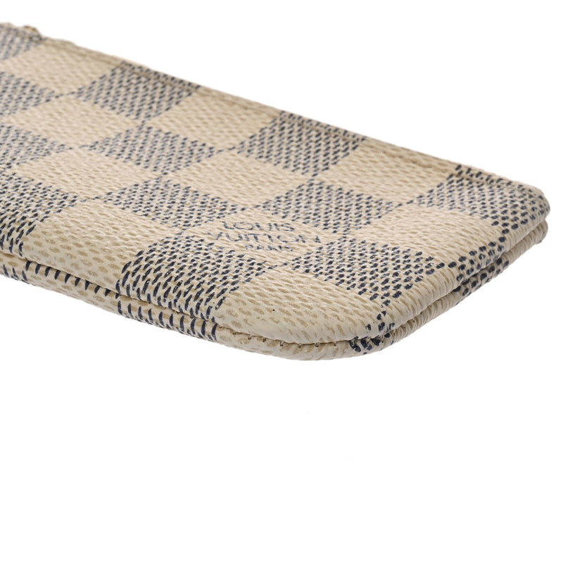 LOUIS VUITTON ルイヴィトン ダミエアズール ポシェットクレ 白 N62659 ユニセックス ダミエアズールキャンバス コインケース Bランク 中古 銀蔵