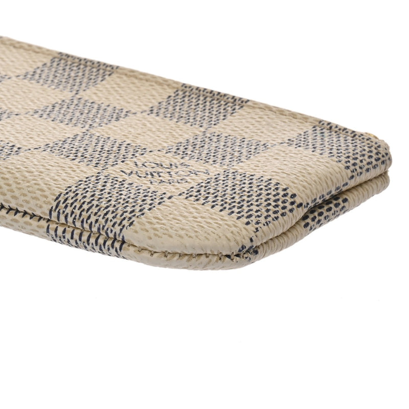 LOUIS VUITTON ルイヴィトン ダミエアズール ポシェットクレ 白 N62659 ユニセックス ダミエアズールキャンバス コインケース Bランク 中古 銀蔵