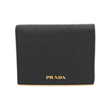 PRADA プラダ コンパクトウォレット ブラック 1MV204 レディース サフィアーノ 二つ折り財布 Bランク 中古 銀蔵