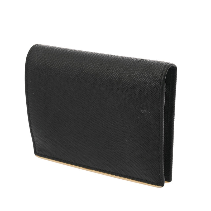 PRADA プラダ コンパクトウォレット ブラック 1MV204 レディース サフィアーノ 二つ折り財布 Bランク 中古 銀蔵