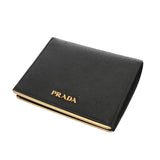 PRADA プラダ コンパクトウォレット ブラック 1MV204 レディース サフィアーノ 二つ折り財布 Bランク 中古 銀蔵