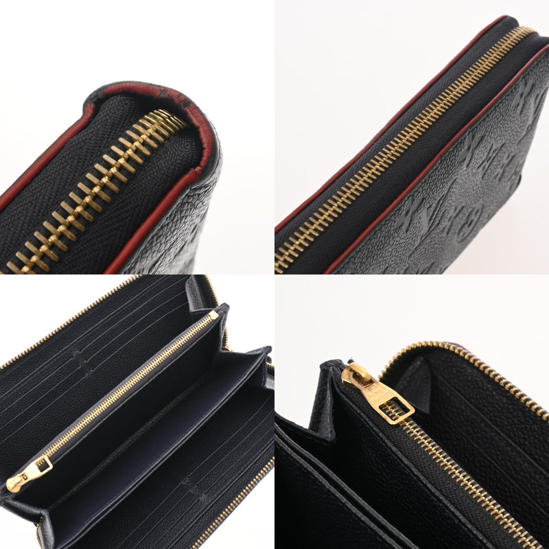 LOUIS VUITTON ルイヴィトン モノグラムアンプラント ジッピーウォレット マリーヌルージュ M62121 ユニセックス レザー 長財布 Bランク 中古 銀蔵
