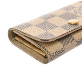 LOUIS VUITTON ルイヴィトン ダミエアズール 4連キーケース ホワイト N60020 レディース ダミエアズールキャンバス キーケース Bランク 中古 銀蔵