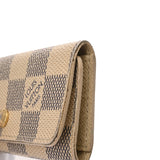 LOUIS VUITTON ルイヴィトン ダミエアズール 4連キーケース ホワイト N60020 レディース ダミエアズールキャンバス キーケース Bランク 中古 銀蔵