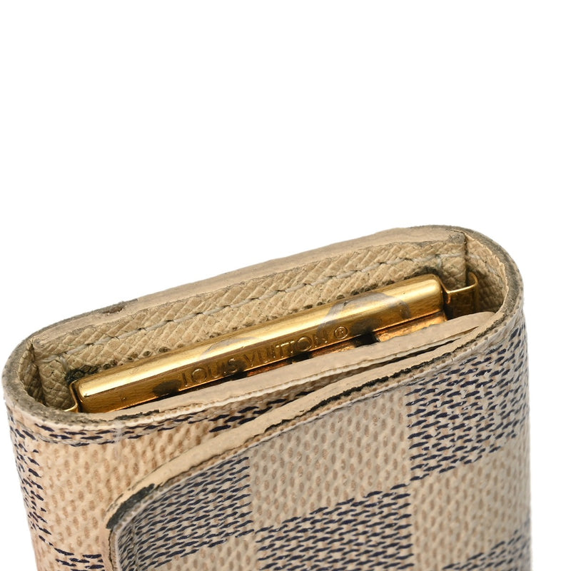 LOUIS VUITTON ルイヴィトン ダミエアズール 4連キーケース ホワイト N60020 レディース ダミエアズールキャンバス キーケース Bランク 中古 銀蔵